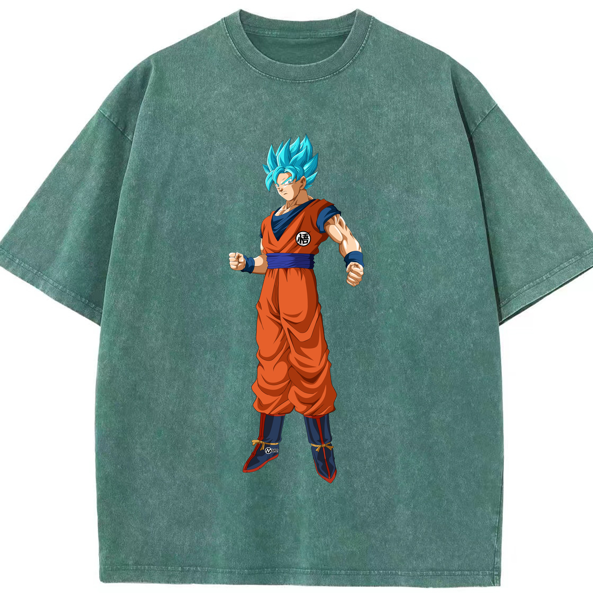（画像用） ドラゴンボール 孫悟空（そん ごくう）Son Goku カカロット DRAGON BALL Kakarotto 綿100% ヴィンテージ風 半袖Tシャツ（フロントプリント）